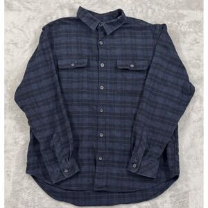 California Shirt Mens XL‎ Blue Midweight Flannel Shacket Soft Comfortable Casual